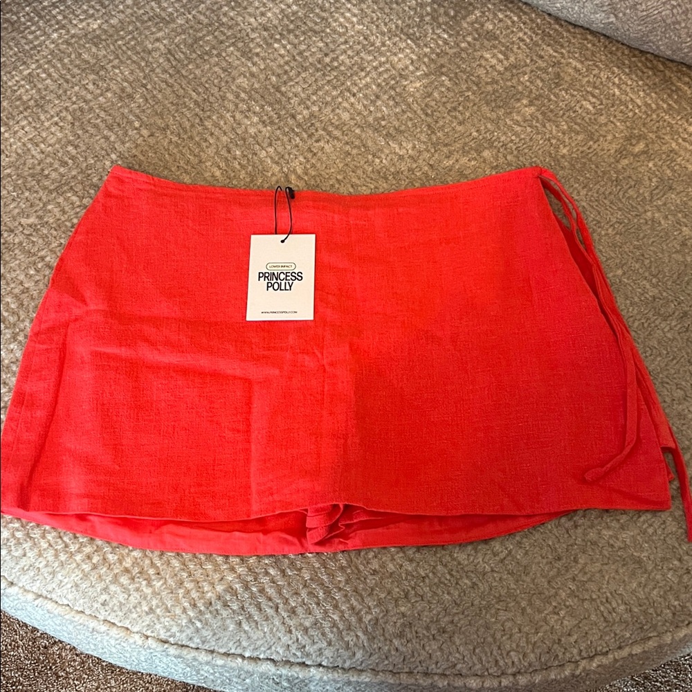 Princess Polly Bright Red Skirt